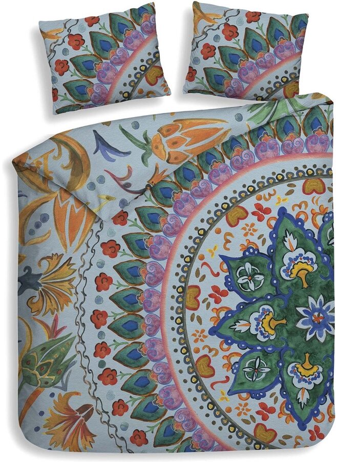 Heckett & Lane Dekbedovertrek Hailey Multi - Bamboe Percale