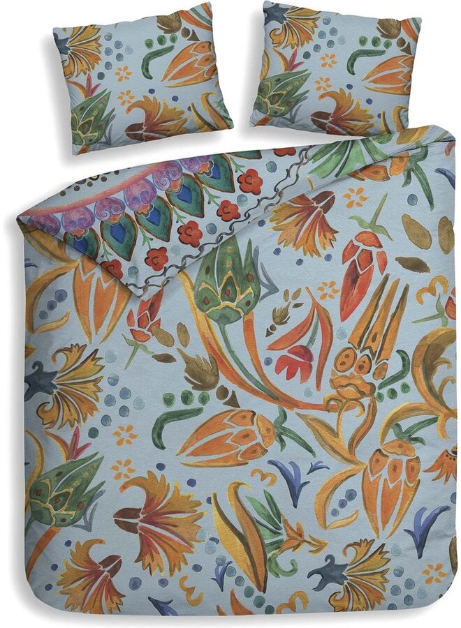 Heckett & Lane Dekbedovertrek Hailey Multi - Bamboe Percale