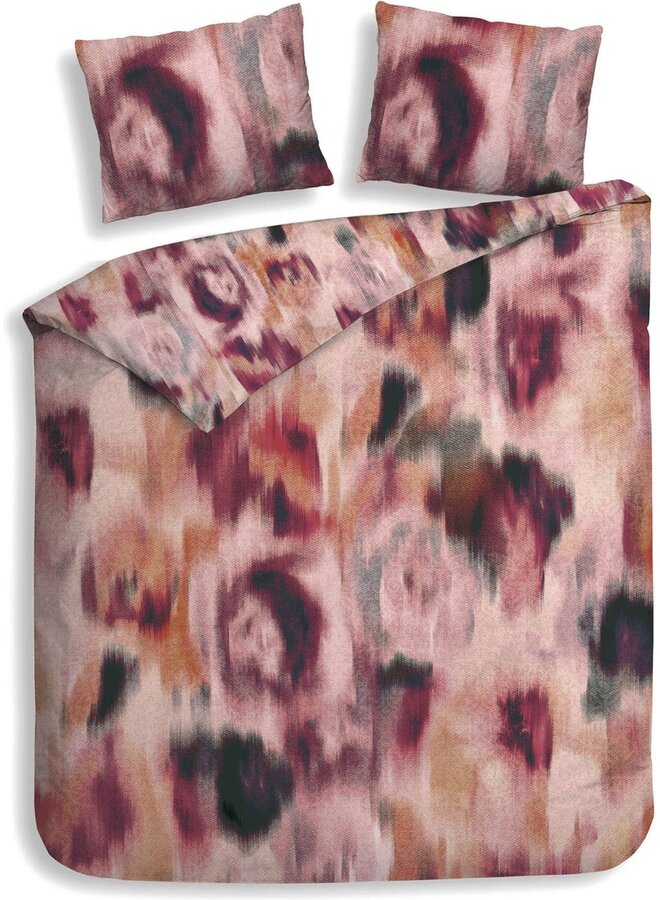 Heckett & Lane Dekbedovertrek Jolijnn Rood - Clip Sheared Katoen