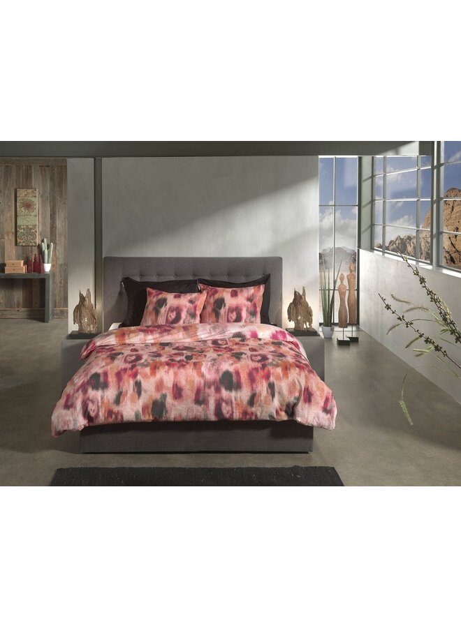 Heckett & Lane Dekbedovertrek Jolijnn Rood - Clip Sheared Katoen