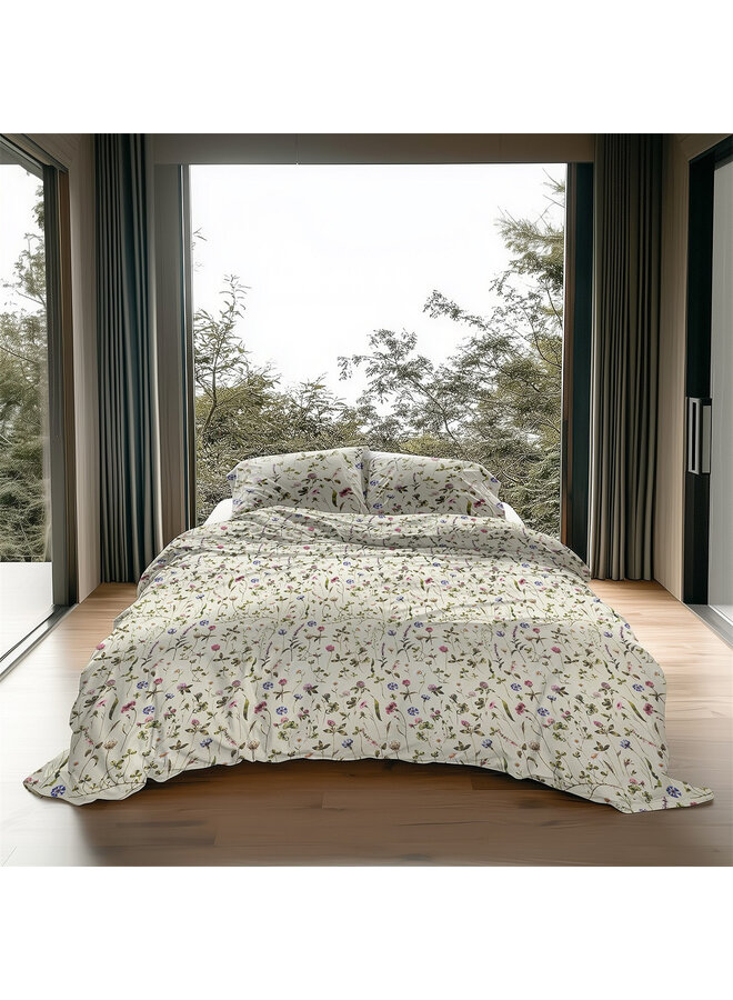 Heckett & Lane Dekbedovertrek Harper Pistachio Groen - Flanel