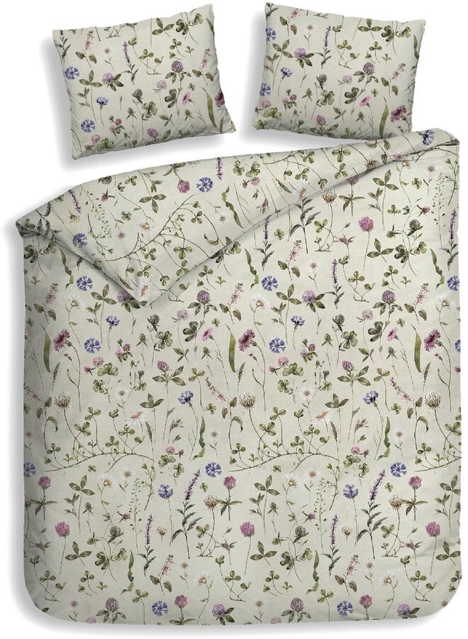 Heckett & Lane Dekbedovertrek Harper Pistachio Groen - Flanel