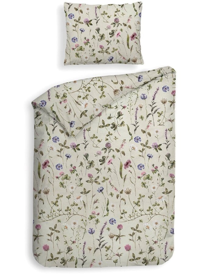 Heckett & Lane Dekbedovertrek Harper Pistachio Groen - Flanel