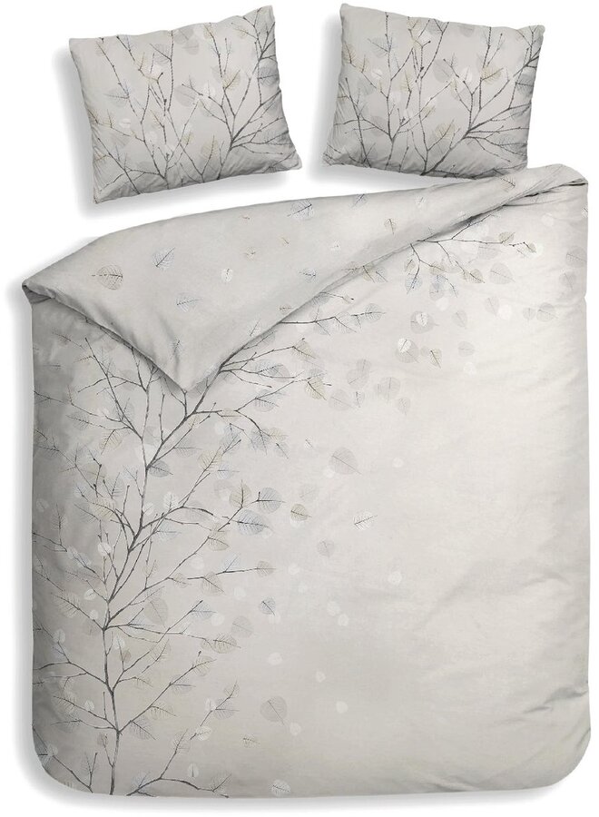 Heckett & Lane Dekbedovertrek Xia Grijs - Katoensatijn