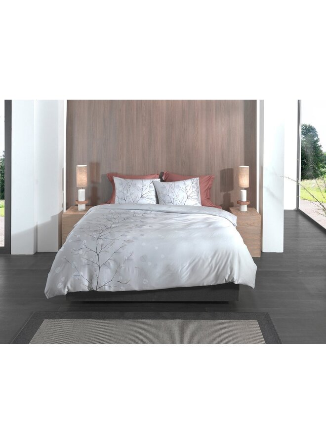 Heckett & Lane Dekbedovertrek Xia Grijs - Katoensatijn