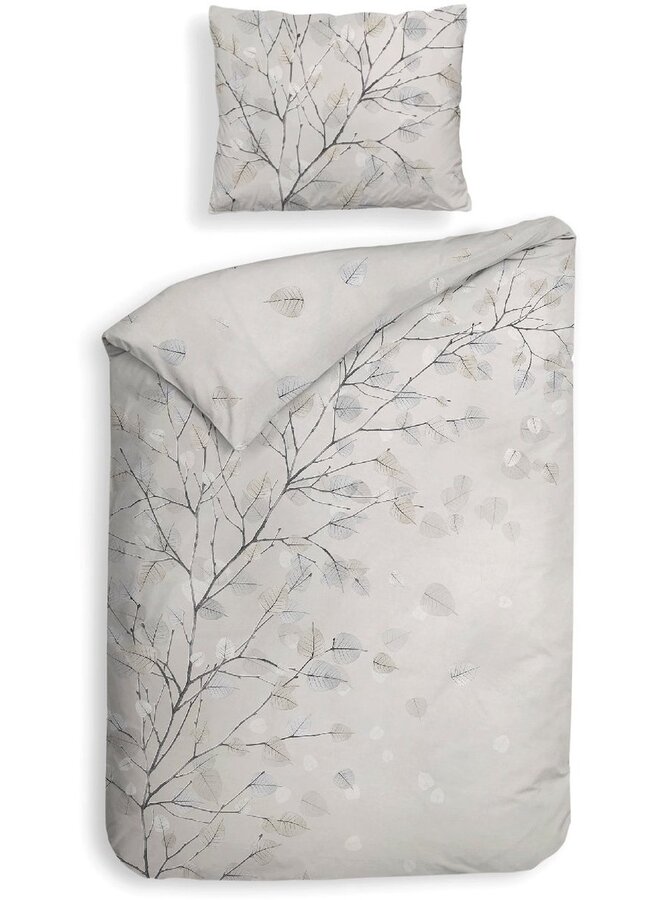 Heckett & Lane Dekbedovertrek Xia Grijs - Katoensatijn