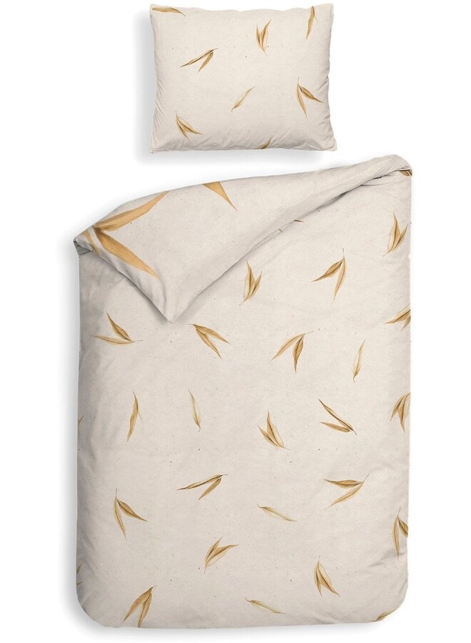 Heckett & Lane Dekbedovertrek Akio Creme - Katoensatijn
