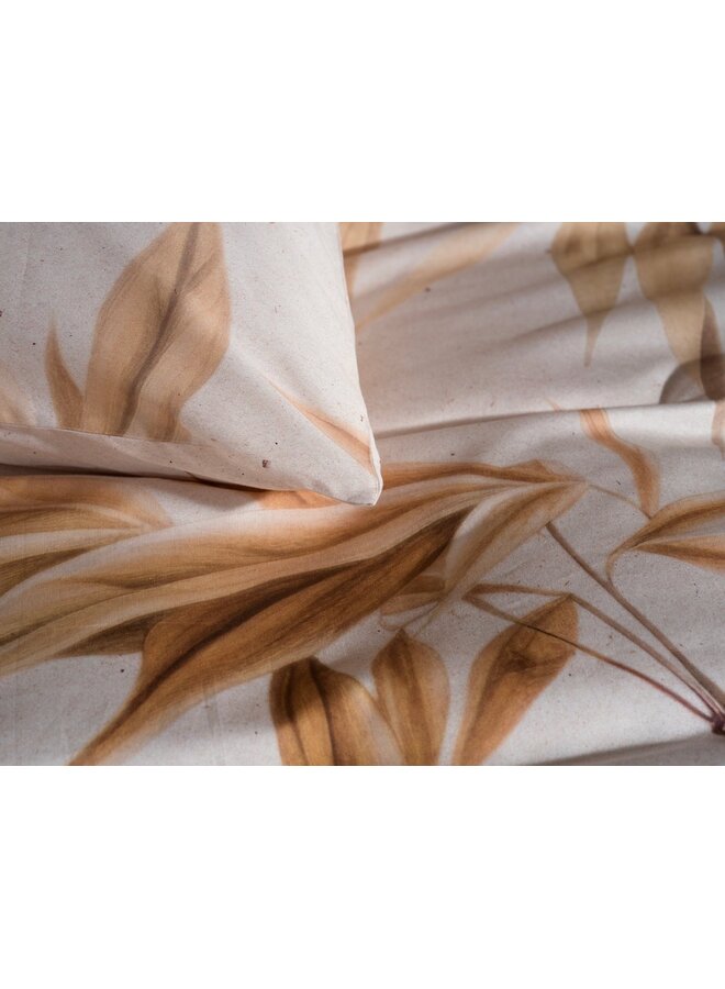 Heckett & Lane Dekbedovertrek Akio Creme - Katoensatijn