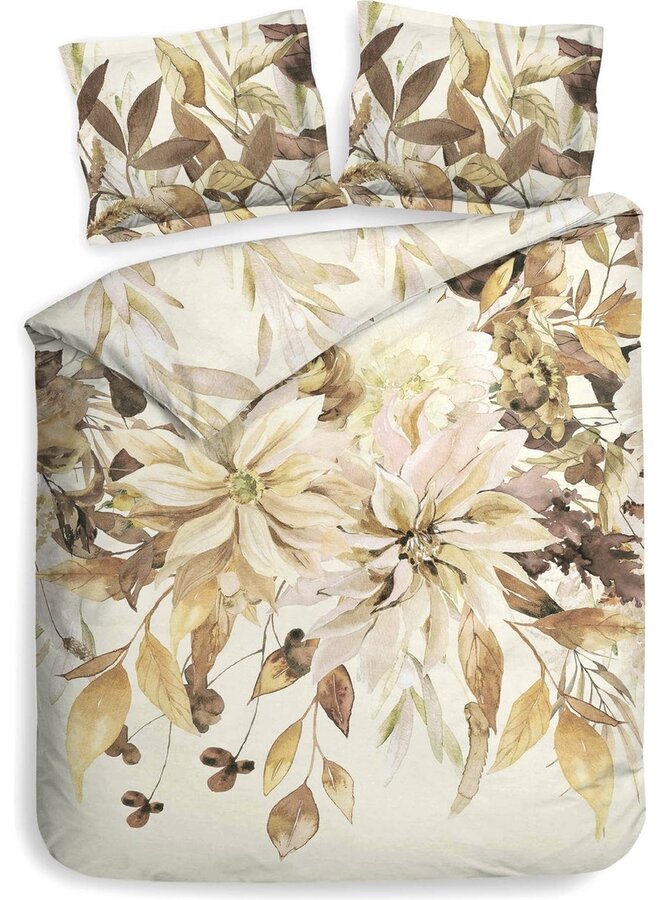 Heckett & Lane Dekbedovertrek Horatia Creme - Katoensatijn