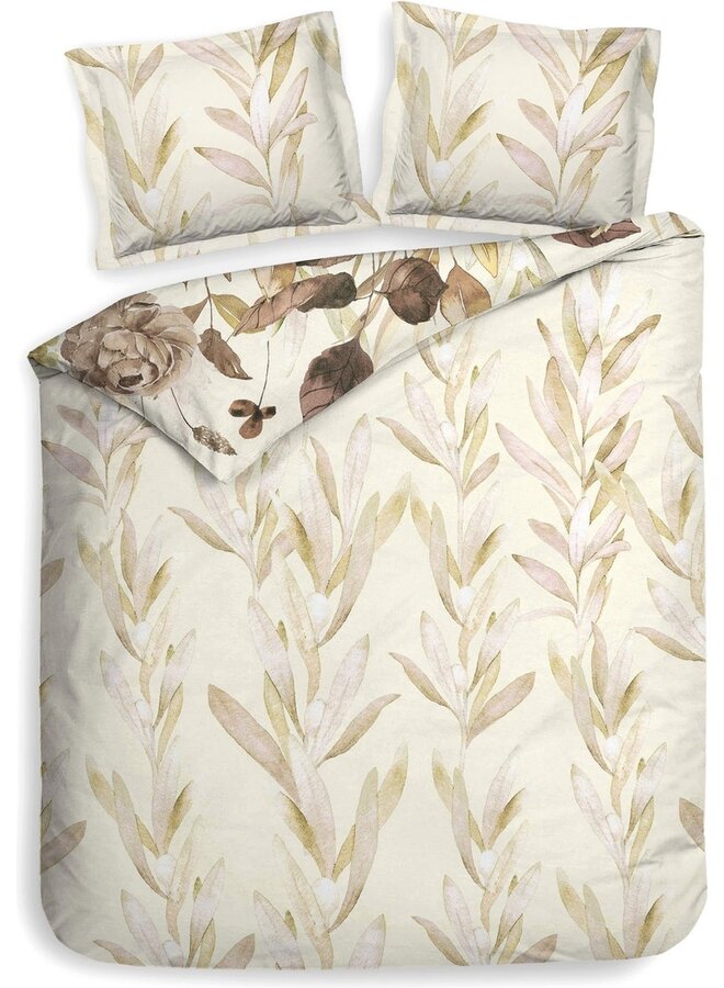 Heckett & Lane Dekbedovertrek Horatia Creme - Katoensatijn