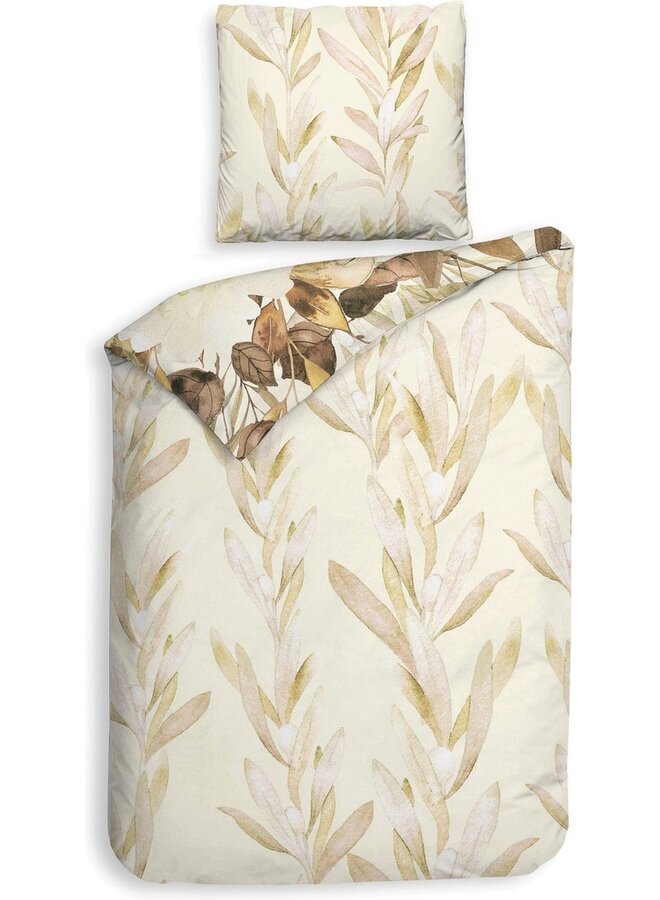 Heckett & Lane Dekbedovertrek Horatia Creme - Katoensatijn
