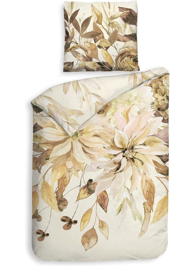 Heckett & Lane Dekbedovertrek Horatia Creme - Katoensatijn