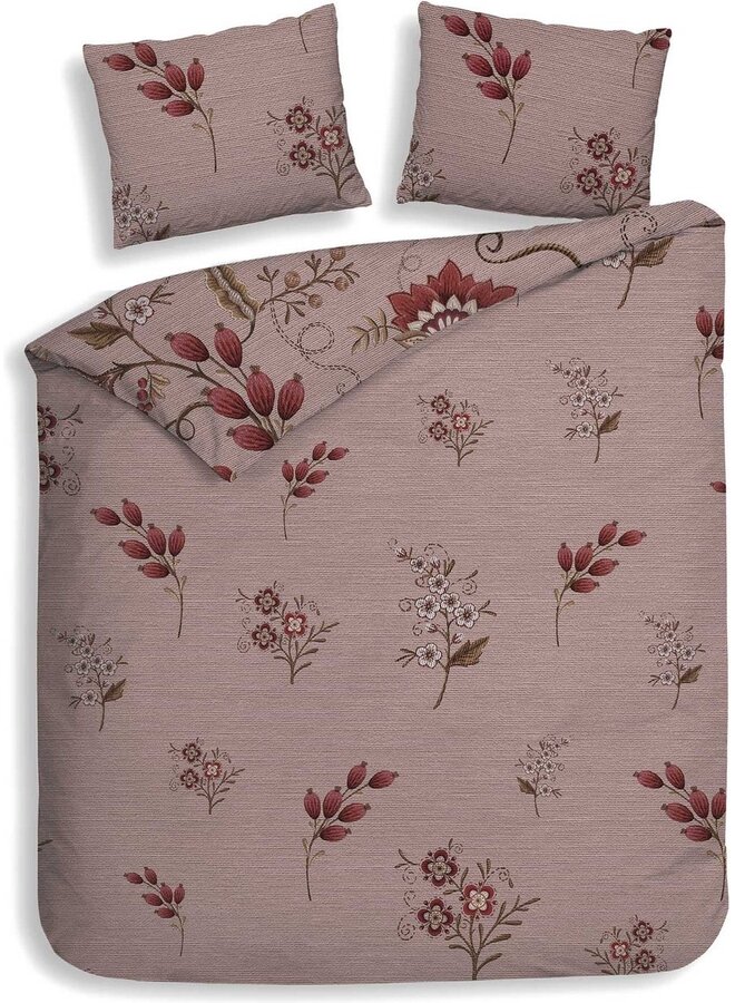 Heckett & Lane Dekbedovertrek Kodi Rood - Gauze Katoen