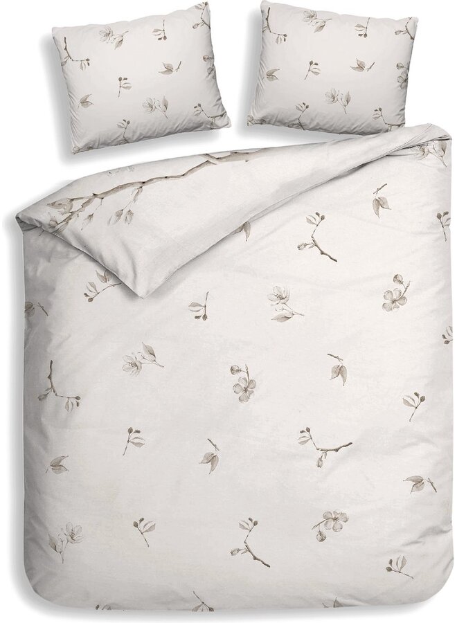 Heckett & Lane Dekbedovertrek Birdi Creme - Twill Katoen