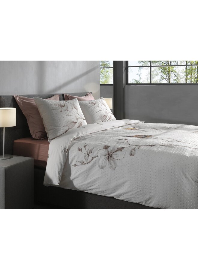 Heckett & Lane Dekbedovertrek Birdi Creme - Twill Katoen