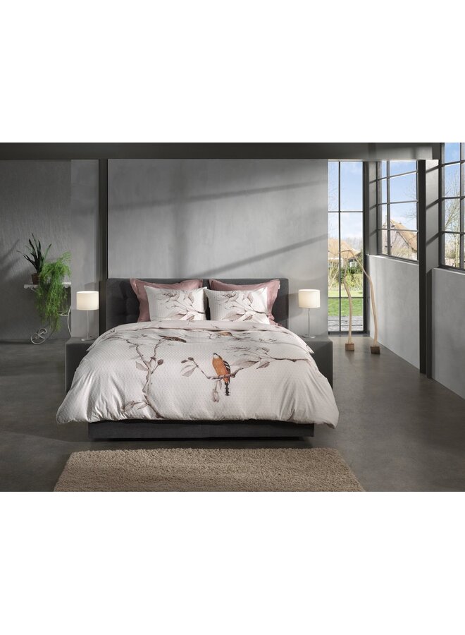 Heckett & Lane Dekbedovertrek Birdi Creme - Twill Katoen