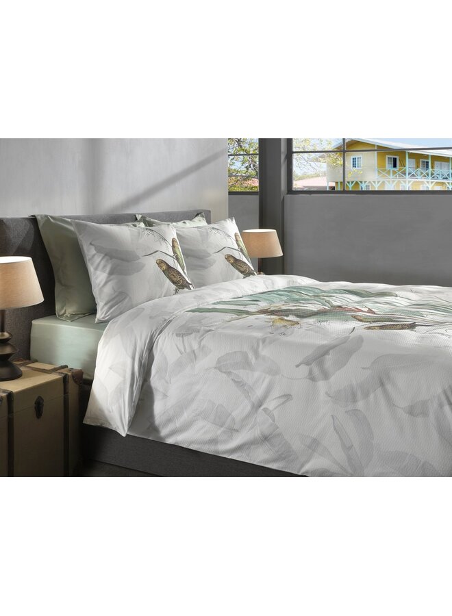 Heckett & Lane Dekbedovertrek Musa Wit - Twill Katoen