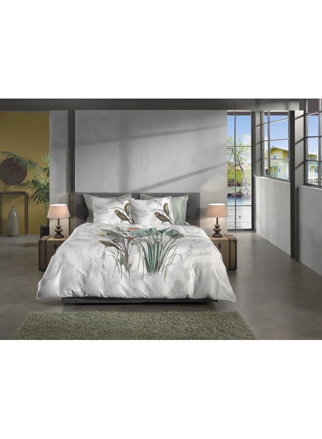 Heckett & Lane Dekbedovertrek Musa Wit - Twill Katoen