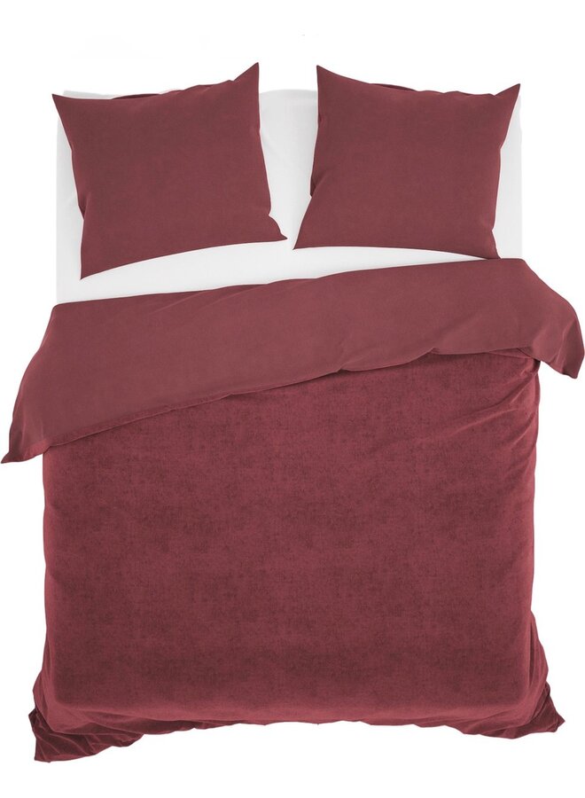ZO! Home Dekbedovertrek Velluto Uni Rood - Velvet