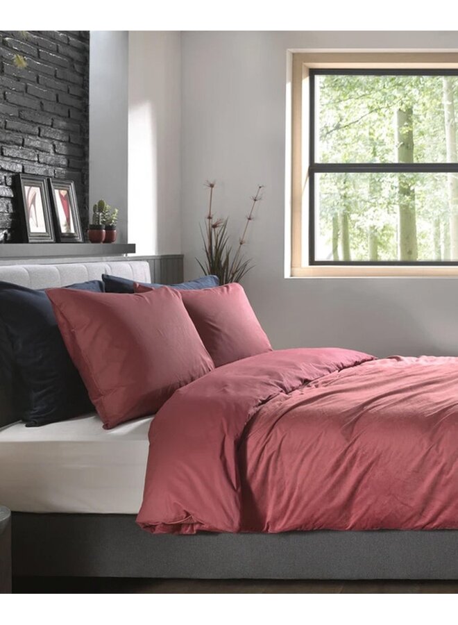 ZO! Home Dekbedovertrek Velluto Uni Rood - Velvet