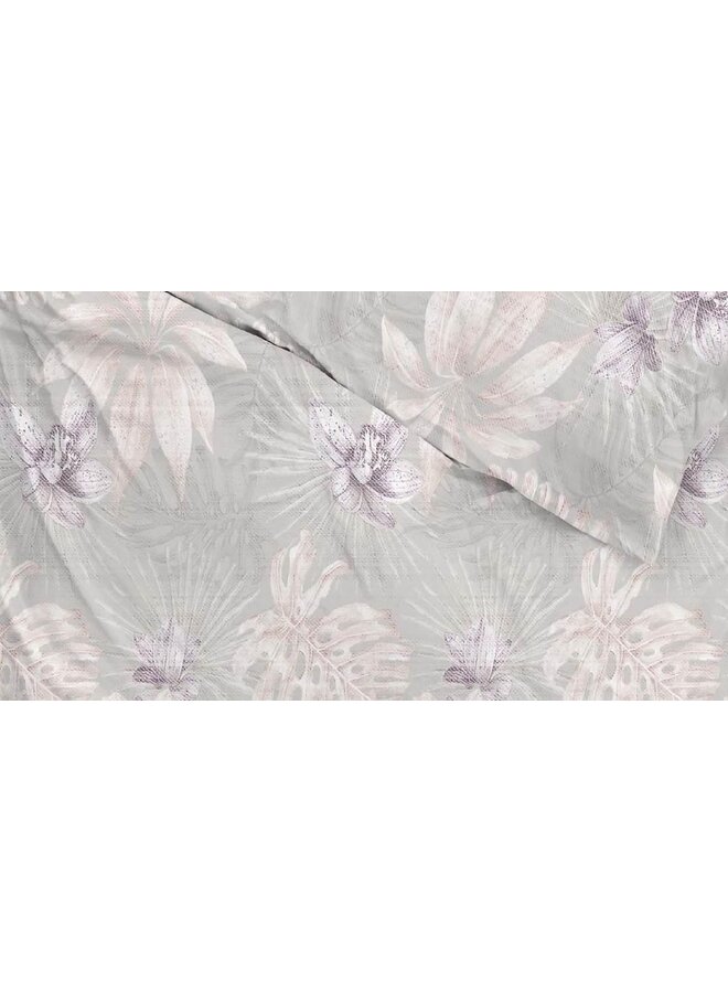 ZO! Home Dekbedovertrek Marlon Grijs -  Katoensatijn