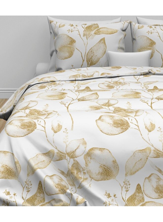 ZO! Home Dekbedovertrek Micah Wit -  Katoensatijn