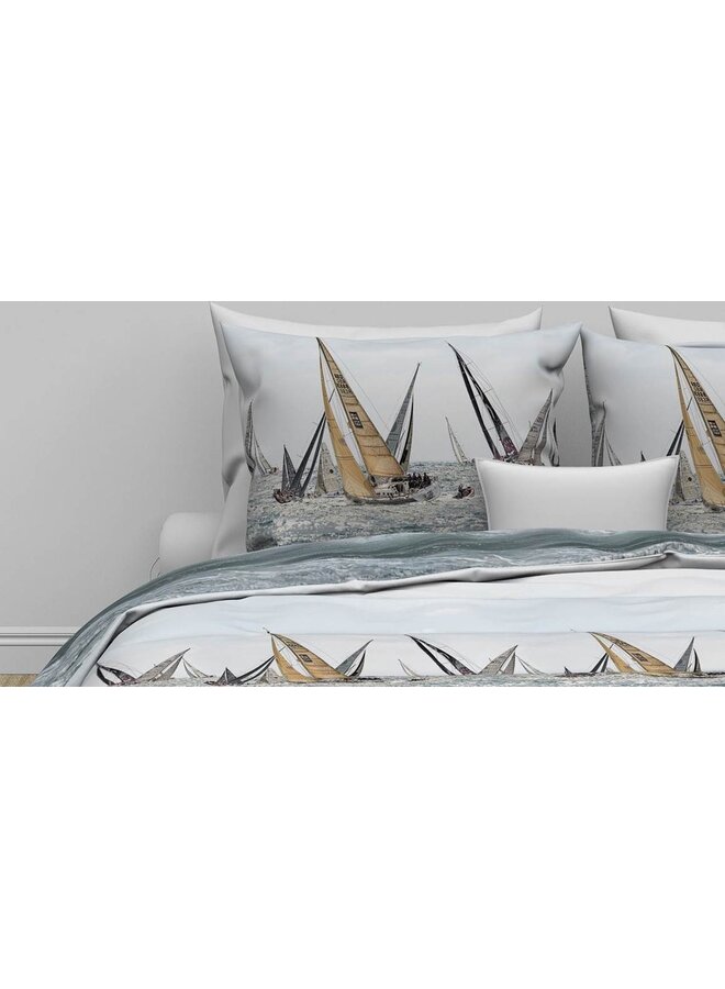 ZO! Home Dekbedovertrek Kacie Blauw -  Katoensatijn