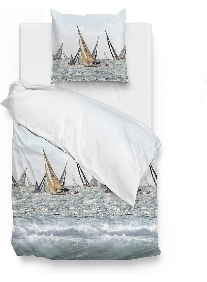 ZO! Home Dekbedovertrek Kacie Blauw -  Katoensatijn