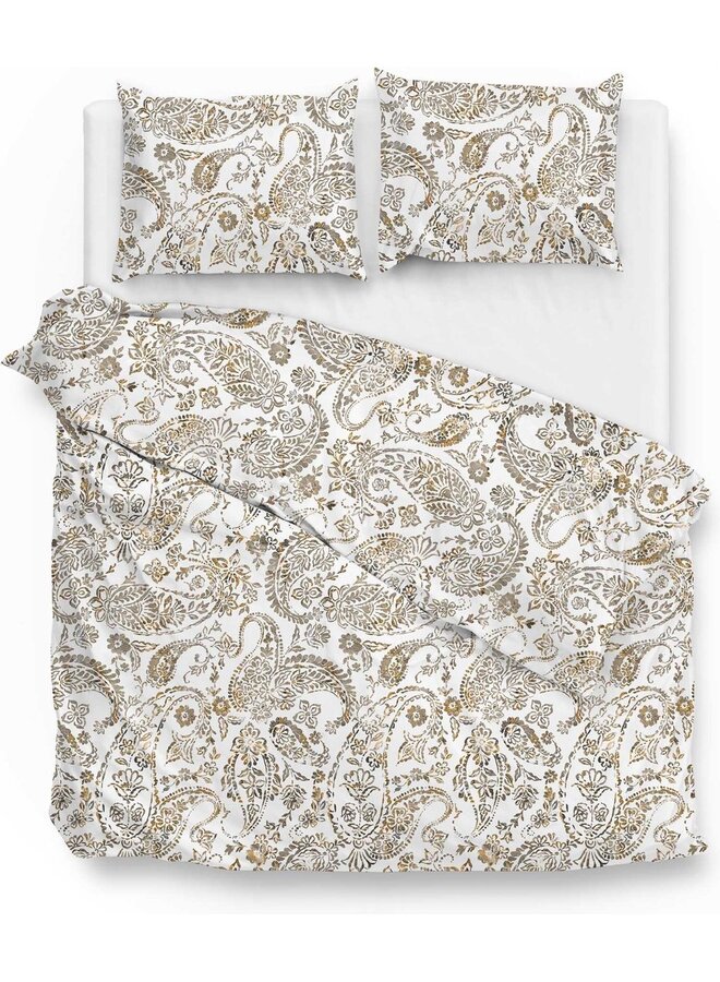 ZO! Home Dekbedovertrek Perla Wit -  Katoensatijn