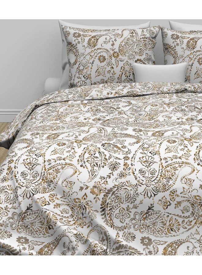 ZO! Home Dekbedovertrek Perla Wit -  Katoensatijn