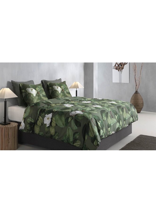 ZO! Home Dekbedovertrek Kelly Groen -  Katoensatijn