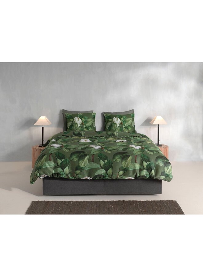 ZO! Home Dekbedovertrek Kelly Groen -  Katoensatijn