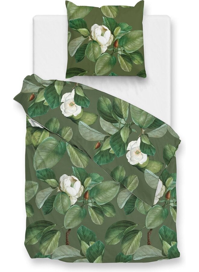 ZO! Home Dekbedovertrek Kelly Groen -  Katoensatijn
