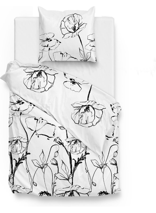 ZO! Home Dekbedovertrek Taleen Wit -  Katoensatijn