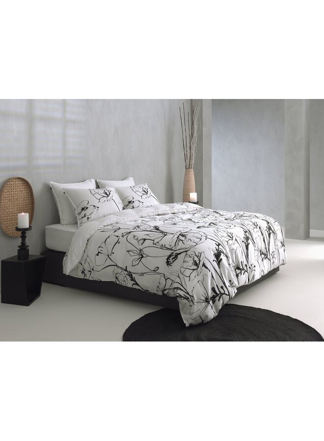 ZO! Home Dekbedovertrek Taleen Wit -  Katoensatijn