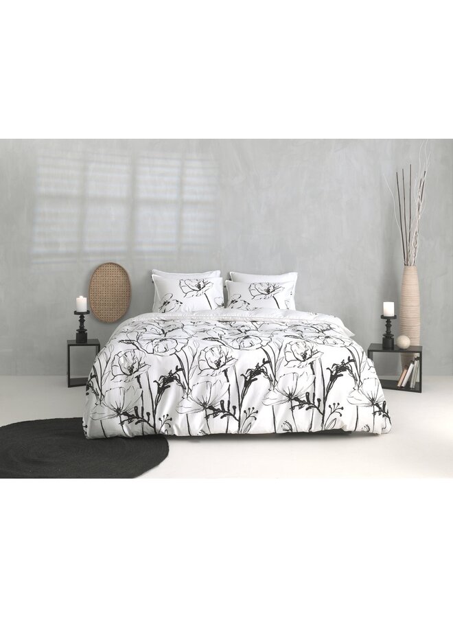 ZO! Home Dekbedovertrek Taleen Wit -  Katoensatijn