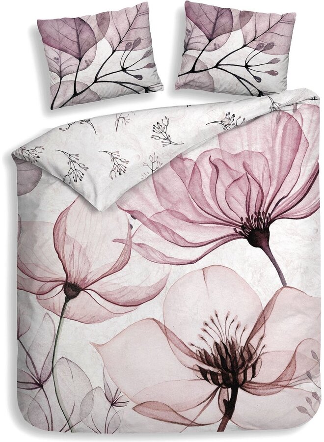 Dekbedovertrek Esta Roze - Bamboe Katoensatijn