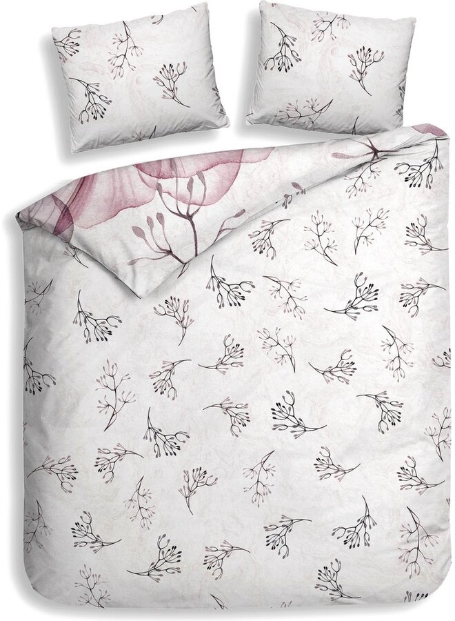 Heckett & Lane Dekbedovertrek Esta Roze - Bamboe Katoensatijn