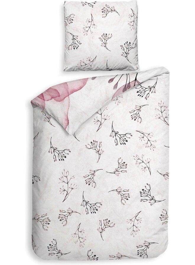 Heckett & Lane Dekbedovertrek Esta Roze - Bamboe Katoensatijn