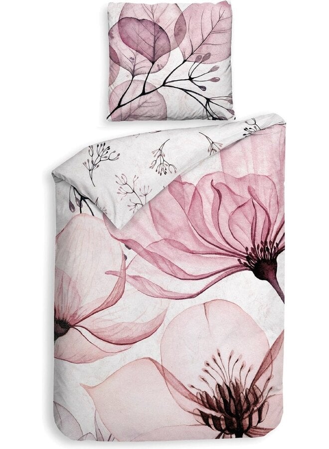 Heckett & Lane Dekbedovertrek Esta Roze - Bamboe Katoensatijn