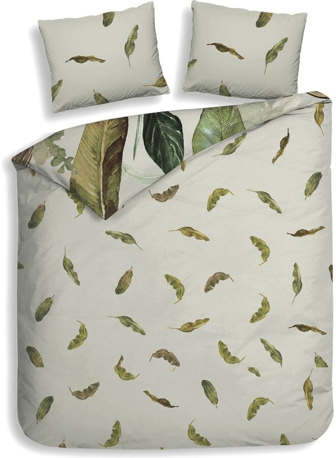 Heckett & Lane Dekbedovertrek Livia Groen - Bamboe Katoensatijn
