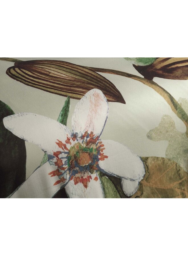 Heckett & Lane Dekbedovertrek Livia Groen - Bamboe Katoensatijn