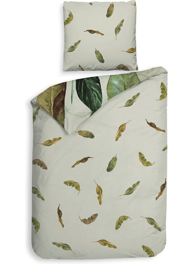 Heckett & Lane Dekbedovertrek Livia Groen - Bamboe Katoensatijn