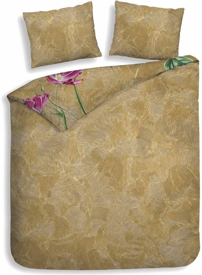 Heckett & Lane Dekbedovertrek Luisa Goud - Bamboe Katoensatijn