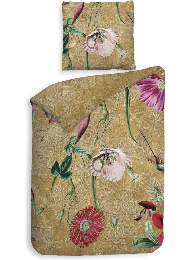 Heckett & Lane Dekbedovertrek Luisa Goud - Bamboe Katoensatijn