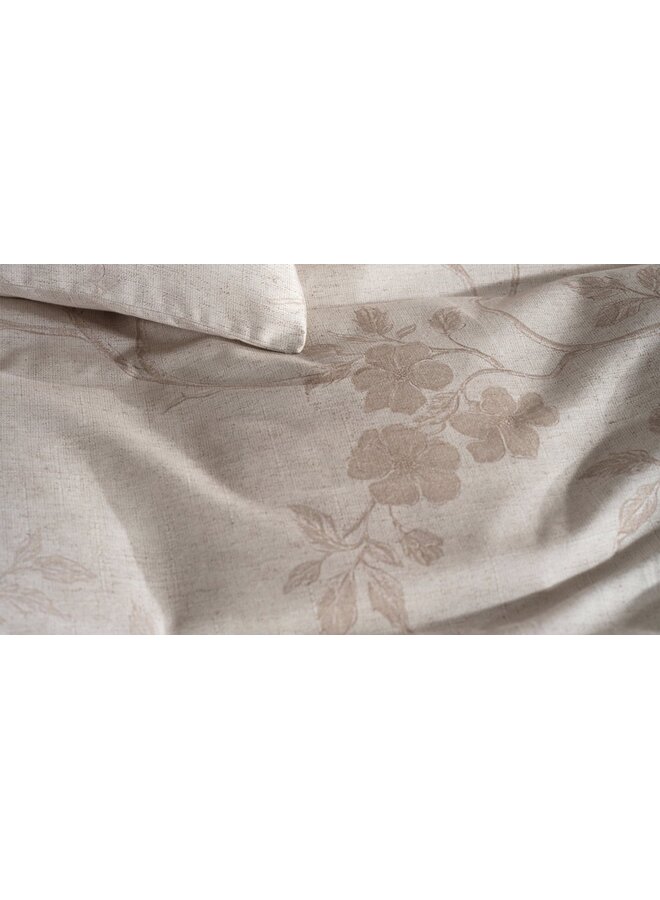 Heckett & Lane Dekbedovertrek Yara Beige - Twill Katoen