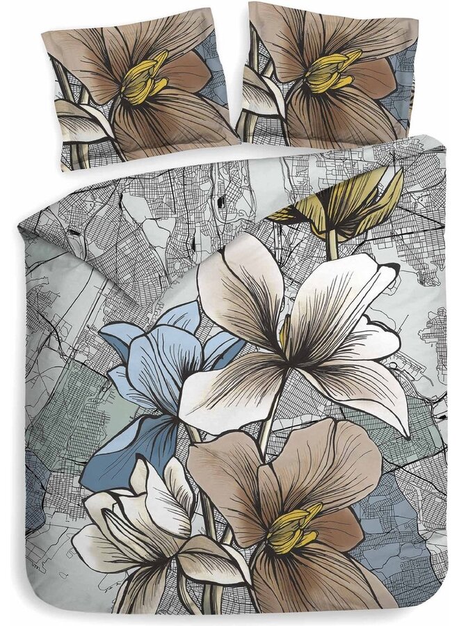 Dekbedovertrek Hudson Grijs - Twill Katoen PL3