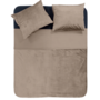 Sleeptime Dekbedovertrek Velvet Piping Taupe/Grijs - Velvet