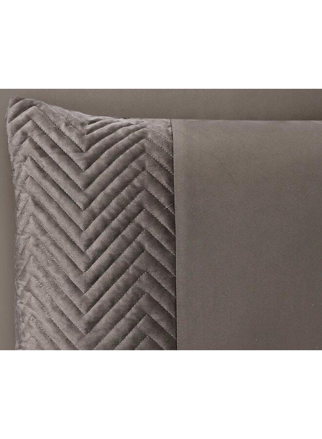 Sleeptime Dekbedovertrek Velvet Crossline Taupe - Microvezel