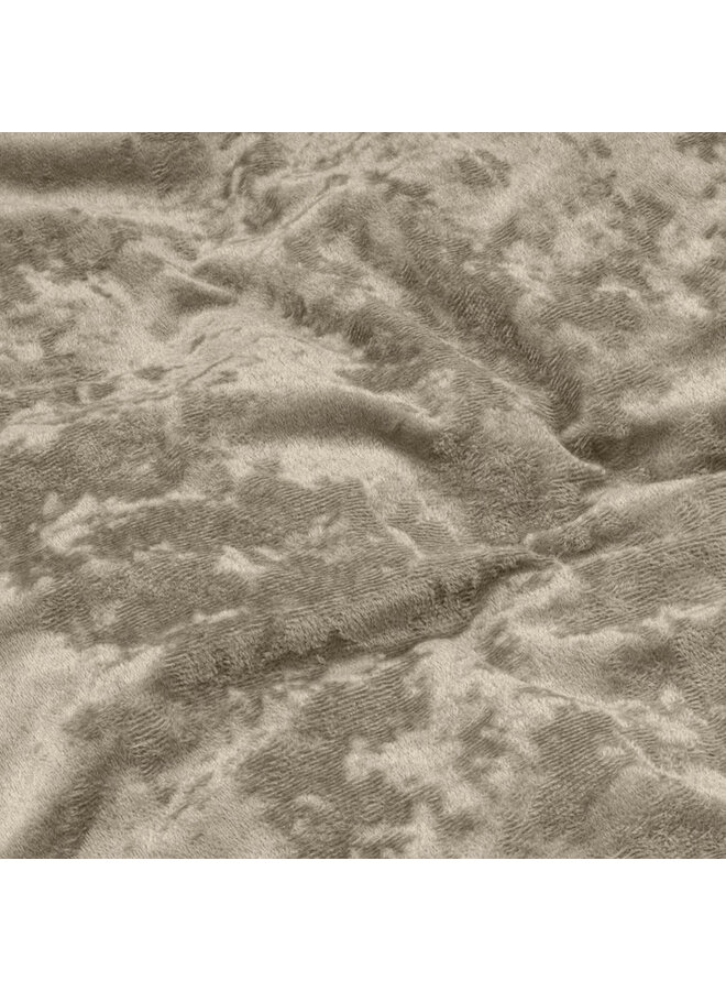 Sleeptime Dekbedovertrek Crushed Taupe/Grijs- Velvet